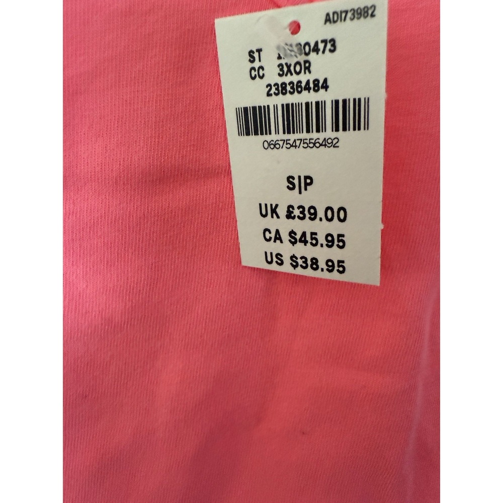 Victorias Secret PINK Bright Coral Long Sleeve Shirt Open Back Small NEW w/ TAGS - Picture 5 of 10